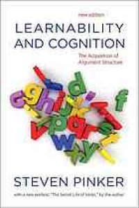 cover of the book Learnability and cognition : the acquisition of argument structure