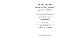 cover of the book NICOLE ORESME and the Medieval Geometry Qualities and Motions