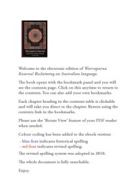 cover of the book Warraparna Kaurna! : reclaiming an Australian language