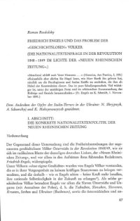 cover of the book Friedrich Engels und das Problem der »geschichtslosen« Völker (die Nationalitätenfrage in der Revolution 1848—1849 im Lichte der »Neuen Rheinischen Zeitung«)