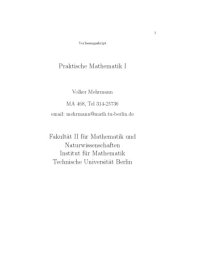 cover of the book Praktische Mathematik I