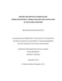 cover of the book Beyond the Erotics of Orientalism: Homeland Security, Liberal War and the Pacification of the Global Frontier