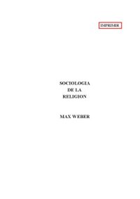 cover of the book Sociología de la religión