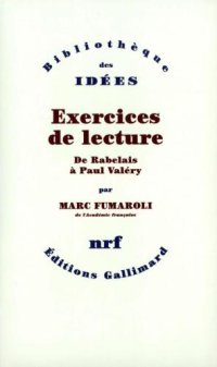 cover of the book Exercices de lecture, de Rabelais à Paul Valéry