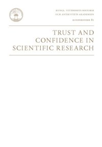 cover of the book Trust and Confidence in Scientific Research