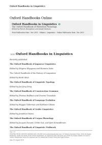 cover of the book The Oxford Handbook of Historical Phonology