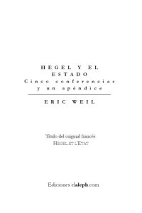 cover of the book Hegel y el Estado