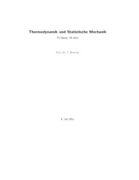 cover of the book Thermodynamik und Statistische Mechanik (Skript)