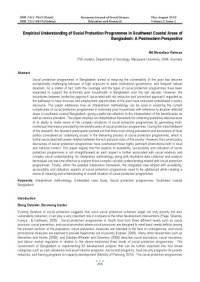 cover of the book Empirical Understanding of Social Protection Programmes in Southwest Coastal Areas of Bangladesh: A Postmodern Perspective [article]