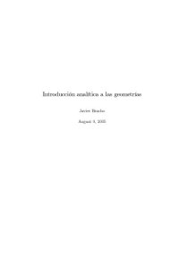 cover of the book Introducción analítica a las geometrías