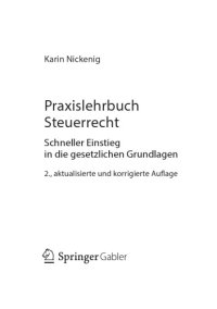 cover of the book Praxislehrbuch Steuerrecht. Schneller Einstieg in die gesetzlichen Grundlagen