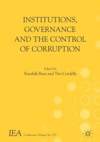 cover of the book Institutions, Governance and the Control of Corruption