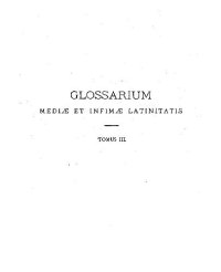 cover of the book GLOSSARIUM mediae et infimae Latinitatis. DEF