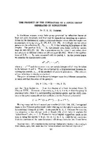 cover of the book The Product Of Generators of Finite Generations by reflections