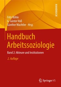 cover of the book Handbuch Arbeitssoziologie