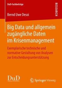 cover of the book Big Data und allgemein zugängliche Daten im Krisenmanagement