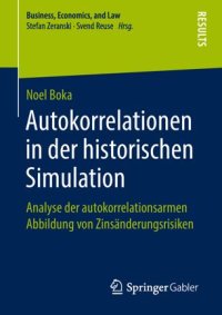 cover of the book Autokorrelationen in der historischen Simulation