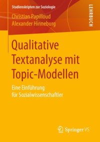 cover of the book Qualitative Textanalyse mit Topic-Modellen