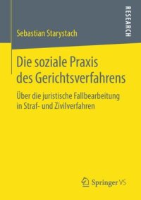 cover of the book Die soziale Praxis des Gerichtsverfahrens