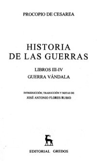 cover of the book Historia de las guerras. Libros III-IV. Guerra vándala