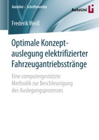 cover of the book Optimale Konzeptauslegung elektrifizierter Fahrzeugantriebsstränge