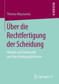 cover of the book Über die Rechtfertigung der Scheidung