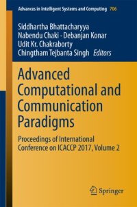 cover of the book Advanced Computational and Communication Paradigms: Proceedings of International Conference on ICACCP 2017, Volume 1