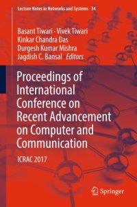 cover of the book Proceedings of International Conference on Recent Advancement on Computer and Communication