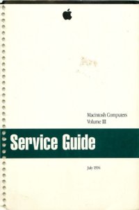 cover of the book Macintosh Computers Volume  III. Service  Guide