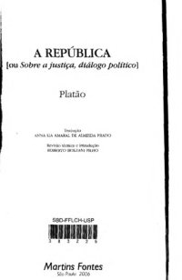 cover of the book A República [ou sobre a justiça, diálogo político]