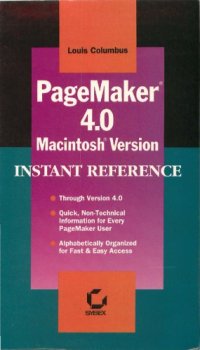 cover of the book PageMaker 4.0 Macintosh version instant reference