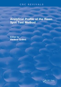 cover of the book Analytical profile of the resin spot test method