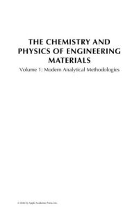 cover of the book The Chemistry and Physics of Engineering Materials Volume 1: Modern Analytical Methodologies