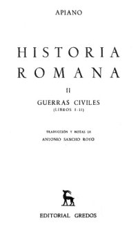 cover of the book Historia romana II. Guerras civiles (Libros I-II)