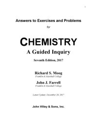 cover of the book Chemistry : A Guided Inquiry [Answers to exercises and problems]