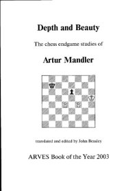 cover of the book Depth and Beauty: The Chess Endgames Studies of Artur Mandler