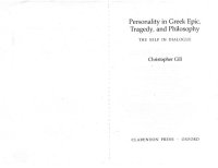 cover of the book Personality in Greek Epic, Tragedy and Philosophy: The Self in Dialogue