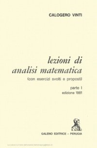 cover of the book Lezioni di Analisi Matematica, Con Esercizi Svolti e Proposti