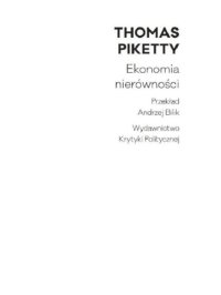 cover of the book Ekonomia nierówności