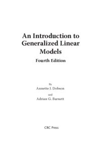 cover of the book An Introduction to Generalized Linear Models