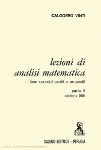 cover of the book Lezioni di Analisi Matematica, Con Esercizi Svolti e Proposti