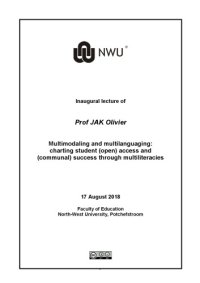 cover of the book Multimodaling and multilanguaging: charting student (open) access and (communal) success through multiliteracies