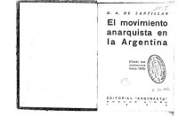 cover of the book El movimiento anarquista en la Argentina (Desde sus comienzos hasta 1910)