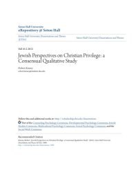 cover of the book Jewish Perspectives on Christian Privilege: a Consensual Qualitative Study