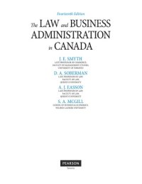 cover of the book The Law and Business Administration in Canada