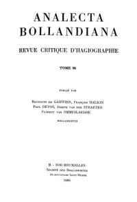 cover of the book Analecta Bollandiana. Revue critique d’hagiographie