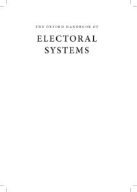 cover of the book The Oxford Handbook of Electoral Systems