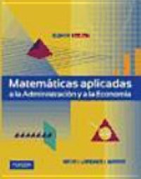 cover of the book Matemáticas aplicadas a la Administración y a la Economía