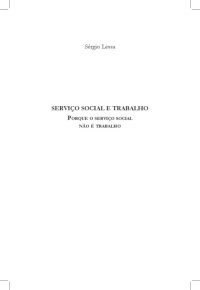 cover of the book Por que o serviço social não é trabalho