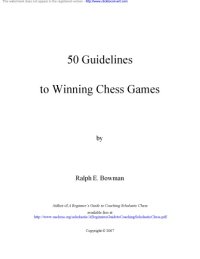 cover of the book 50 Guidelines to Winning Chess Games